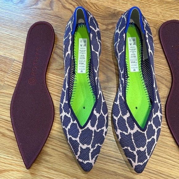 New Rothy’s the Point Violet giraffe slip on flares women’s size 10.5 purple - Picture 4 of 11